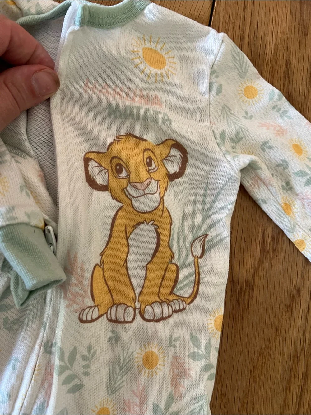 Disney Baby Lion King Simba 2-Pack Footie Pajamas Sleepers 6M Sage Green